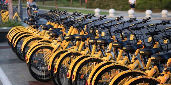 Yellow bicycles