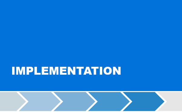 Third step of the project development: implementation