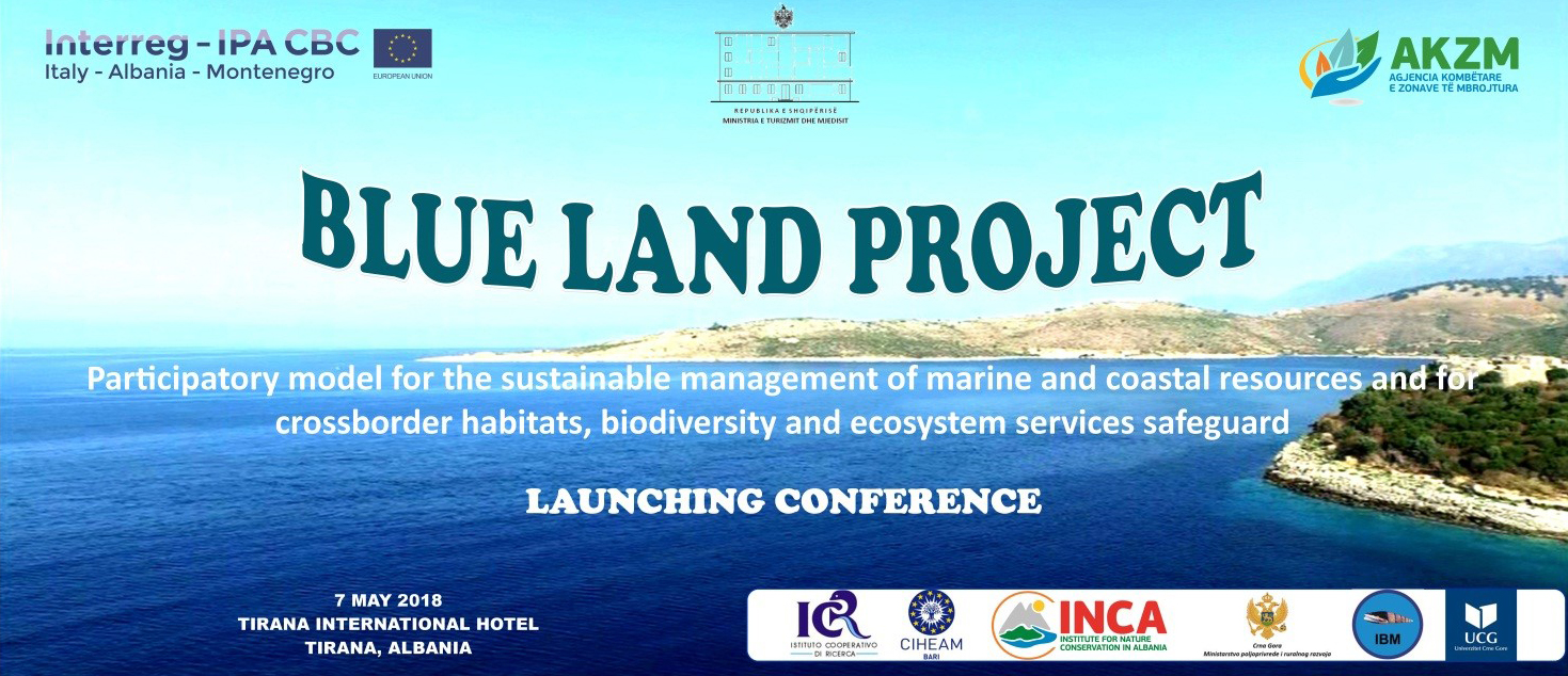 BLUELAND project will be held on 7 May in Tirana, Albania Blue Land project poster