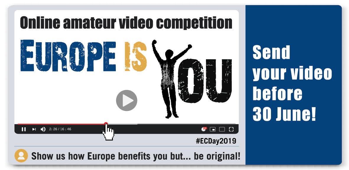 last days to take part in our amateur video competition EC DAY 2019 poster
