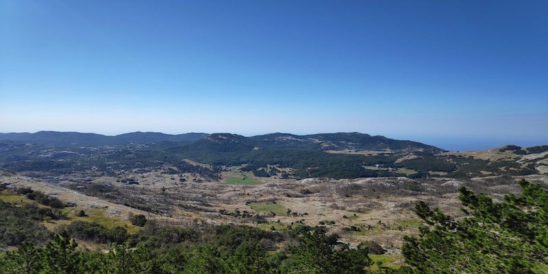 Hiking day in the National Park landscape