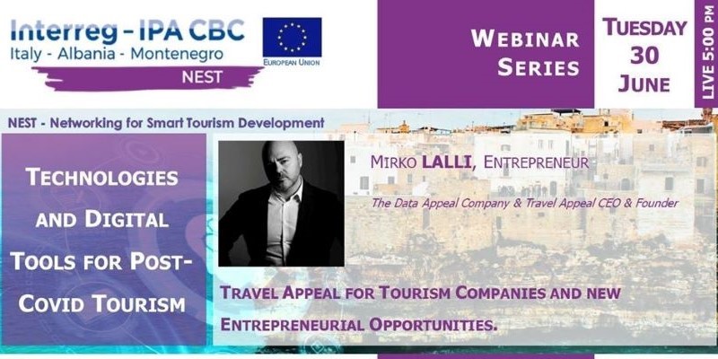 NEST, Webinar Series on ‘Travel Appeal for Tourism Companies and New Entrepreneurial Opportunities webinar cover