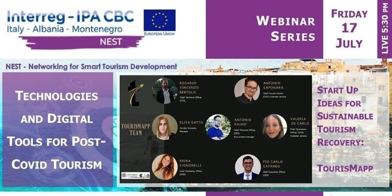 NEST, Webinar Series on ‘Start-up ideas for Sustainable Tourism Recovery: TourisMapp’ webinar cover