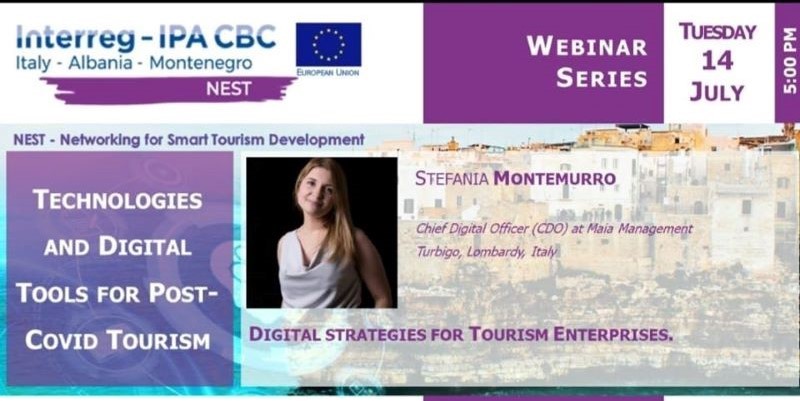 NEST, Webinar Series on ‘Digital Strategies for tourism Enterprises’ webinar cover