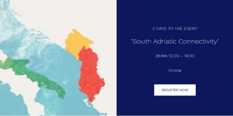 South Adriatic Connectivity Conference Italy Alabania Montenegro map