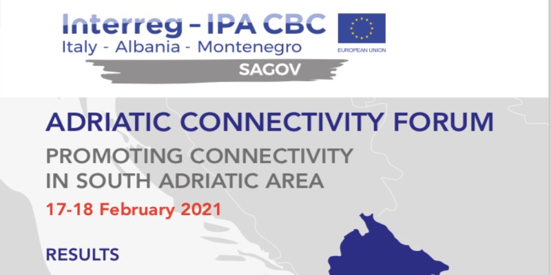 Adriatic Connectivity Forum logo and map