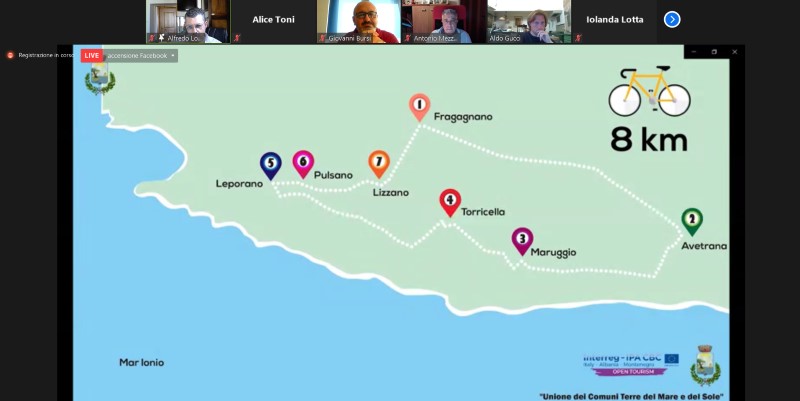 Social networks and web pages for digital valorization of tourist destinations Meeting call, map