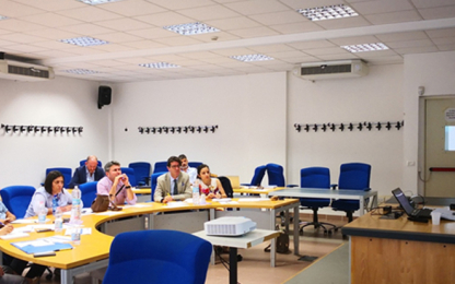 Woman talking during a meeting