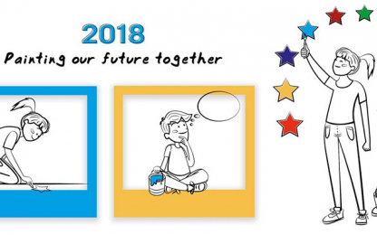 Painting our future together children painting