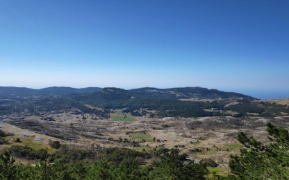 Hiking day in the National Park landscape