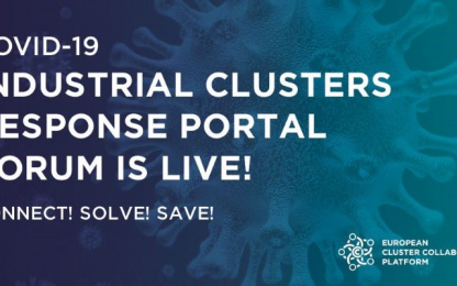 COVID-19, the industrial clusters portal is online! COVID poster