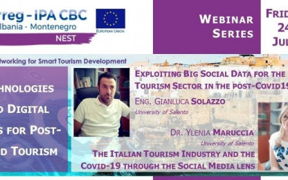 NEST, Webinar Series on ‘Exploiting Big Social Data for the Tourism Sector in the post-Covid19 era’ webinar cover