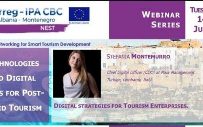 NEST, Webinar Series on ‘Digital Strategies for tourism Enterprises’ webinar cover