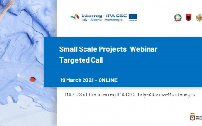 Small Scale Projects Webinar slide