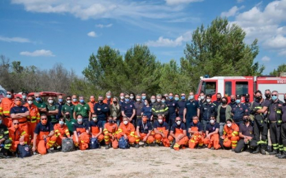 The anti-forest fire drill becomes European Civil Protection photo