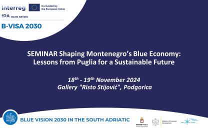 B-VISA 2030 project organizes in Podgorica the Seminar about Blue Economy