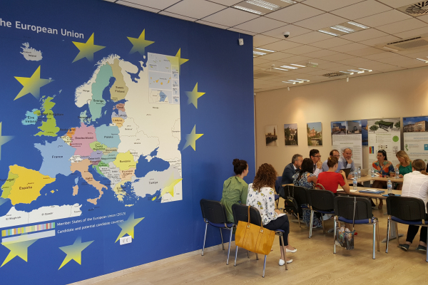 Map of the European Union that is the background to the seminar