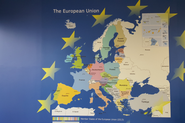 European union map close up